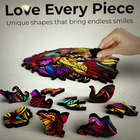 Crafthub Colorful Lion Wooden Puzzle NEW - Picture 2 of 3